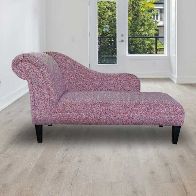 Bubblegum Weave Large Chaise Longue - Funky Rainbow Indoor Lounger Handmade in Britain - image 1