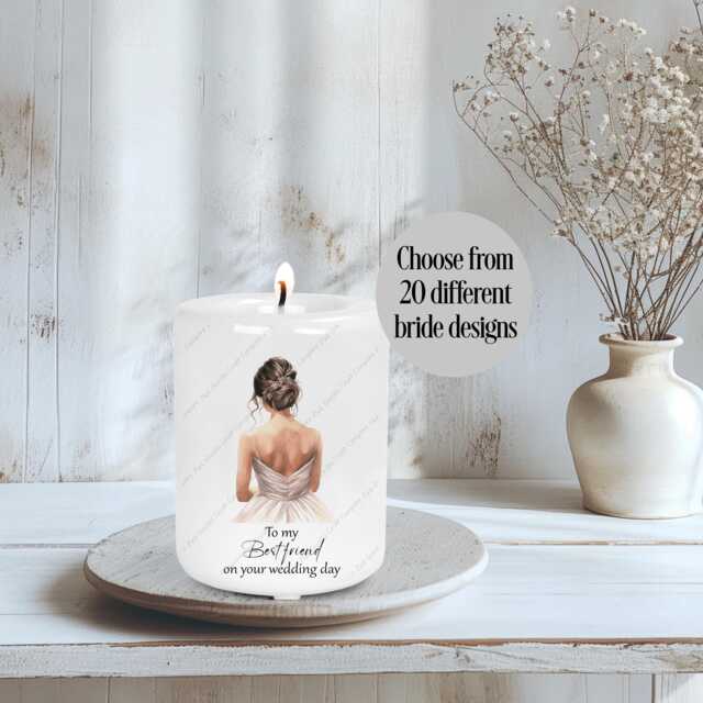Personalised Candle, Ceramic Wedding Gift, Tealight Holder, Bride Candle For Bride, Era - image 1
