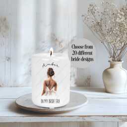 Personalised Candle, Ceramic Wedding Gift, Tealight Holder, Bride Candle For Bride, Era - thumbnail 2