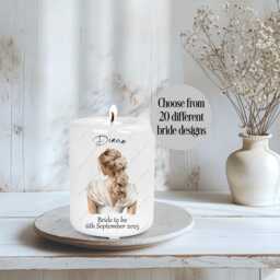 Personalised Candle, Ceramic Wedding Gift, Tealight Holder, Bride Candle For Bride, Era - thumbnail 3