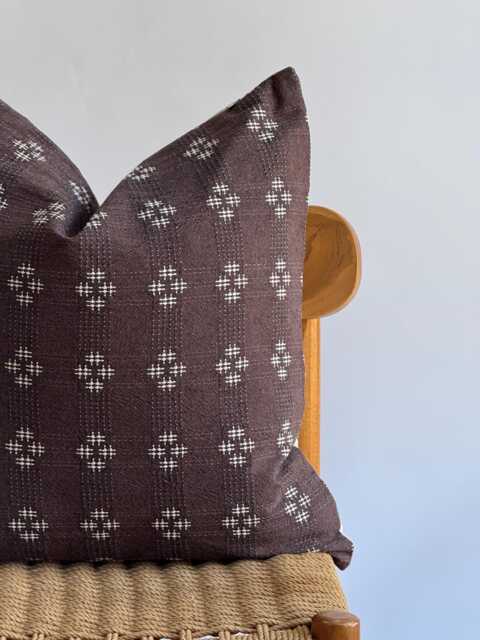 "Purple Boho Pillow Cover Hill Tribe Woven Cotton, Home Decor - 20"" X 20" - image 1
