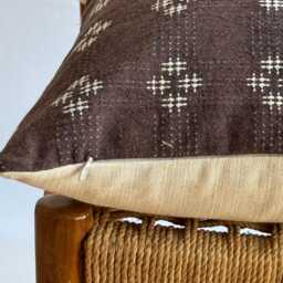 "Purple Boho Pillow Cover Hill Tribe Woven Cotton, Home Decor - 20"" X 20" - thumbnail 3