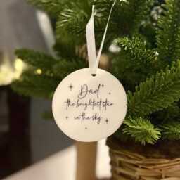 "Personalised Memorial Christmas Bauble ""Brightest Star" - thumbnail 2