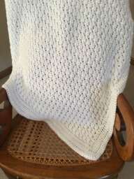 White With Silver Threads Baby Blanket