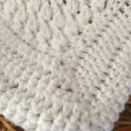 White With Silver Threads Baby Blanket - thumbnail 2