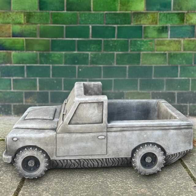 Large Concrete Car Planter Cement Truck Flower Pot Garden Sculpture Vehicle Decor Outdoor Ornament Handmade Stone - image 1