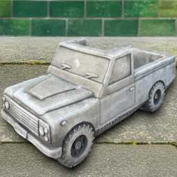 Large Concrete Car Planter Cement Truck Flower Pot Garden Sculpture Vehicle Decor Outdoor Ornament Handmade Stone - thumbnail 4