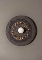 Handmade Wabi Sabi Ceramic Wall Sconce Textured Japandi Lamp - thumbnail 1
