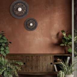 Handmade Wabi Sabi Ceramic Wall Sconce Textured Japandi Lamp - thumbnail 3