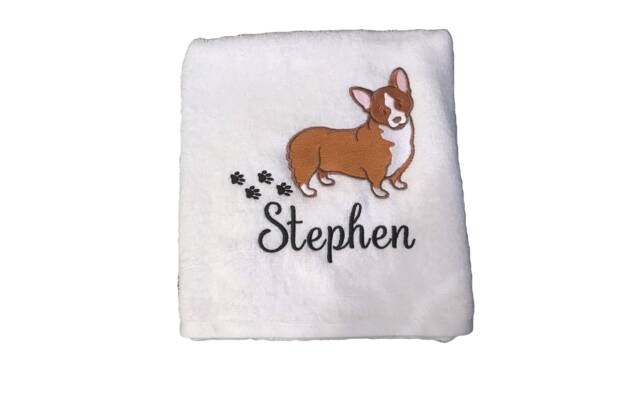 Corgi Dog Bath Towel, Personalised Towel - Personalized - image 1