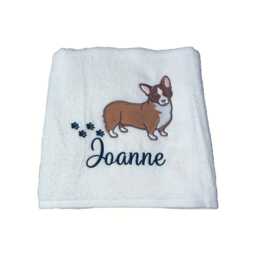 Corgi Dog Bath Towel, Personalised Towel - Personalized - thumbnail 2
