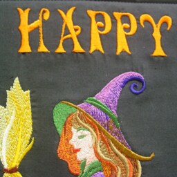 Happy Halloween Witch Wall Hanging - thumbnail 3