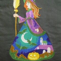 Happy Halloween Witch Wall Hanging - thumbnail 2
