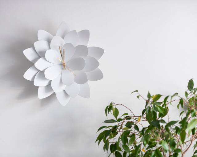 Lotus Flower Wall Clock, Modern Farmhouse Decor, Functional Home Gift - image 1