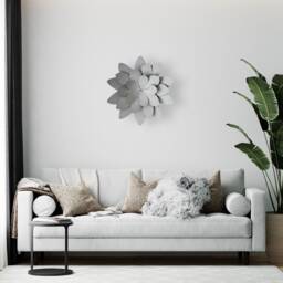 Lotus Flower Wall Clock, Modern Farmhouse Decor, Functional Home Gift - thumbnail 3