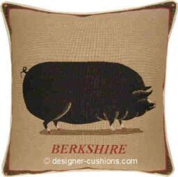 Old Fashioned Berkshire Pig Tapestry Cushion Cover Sham - thumbnail 1