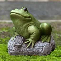 Unique Frog Statue Concrete Swamp Figurine Stone Garden Animal Sculpture Front Door Ornament Lawn Decoration Frog Lover Gift Yard Art - thumbnail 1