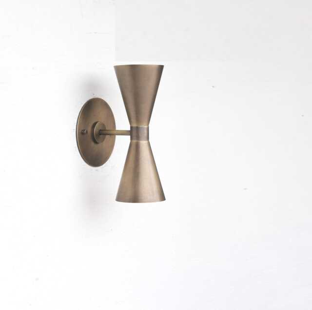 Brass Wall Sconce Light With, Modern Brass Light, Mid Century Wall Sconce Minimal Light, Ul Listed, No.0436 - image 1