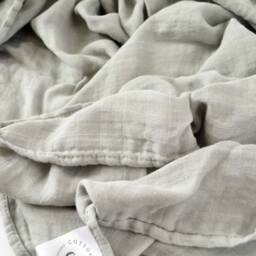 Sage Bamboo Muslin Baby Swaddle Blanket Unisex Lightweight Gauze - thumbnail 3