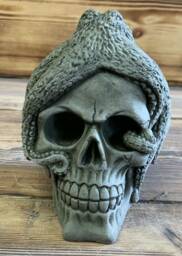 Stone Garden Octopus Skull Gothic Human Head Ornament Statue - thumbnail 1