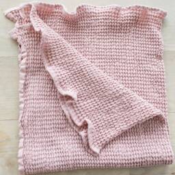 Organic Linen Baby Blanket, Towel, Breathable Infant Shower Gift, Natural Toddler Handmade - thumbnail 4