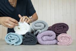 Organic Linen Baby Blanket, Towel, Breathable Infant Shower Gift, Natural Toddler Handmade - thumbnail 1