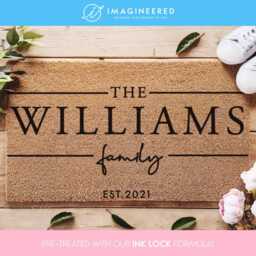 Custom Door Mat - Personalized Doormat Family Name Rug Housewarming Gift Closing Wedding - thumbnail 1