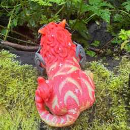 Small Red Ghost Of The Pridemother Feral Druid 12cm 3D Printed Figure - thumbnail 3