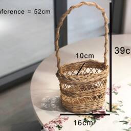 Wine Rack Basket Rattan For Gift Made Of Jute And - thumbnail 2