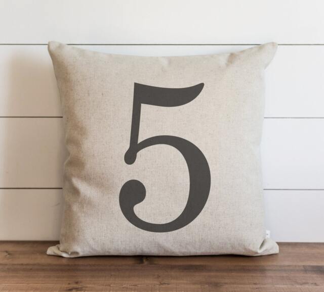 Customized Number 20 X Pillow Cover // Typography Housewarming Gift Throw Cushion For Them Accent - image 1