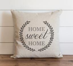 Home Sweet 20 X Pillow Cover // Housewarming Gift Throw Cushion For Them Accent - thumbnail 1