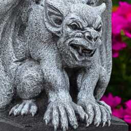 Concrete Gargoyle Statue Stone Gothic Figurine Outdoor Guardian Sculpture Cement Garden Decor Gremlin Yard Ornament Halloween Lover Gift - thumbnail 4