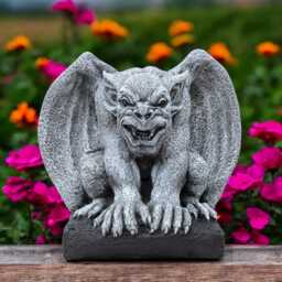 Concrete Gargoyle Statue Stone Gothic Figurine Outdoor Guardian Sculpture Cement Garden Decor Gremlin Yard Ornament Halloween Lover Gift - thumbnail 1
