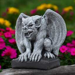 Concrete Gargoyle Statue Stone Gothic Figurine Outdoor Guardian Sculpture Cement Garden Decor Gremlin Yard Ornament Halloween Lover Gift - thumbnail 2