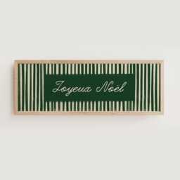 Joyeux Noel Christmas Print French Wide Format Vintage Retro Style - thumbnail 1