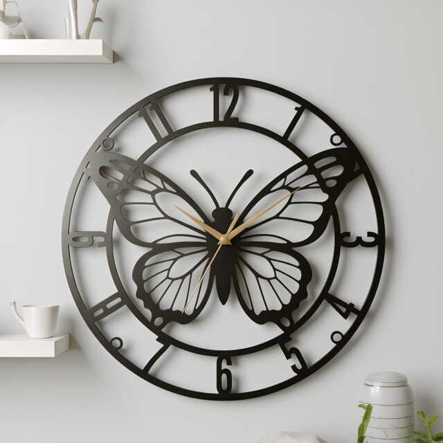 Personalized Bee Wall Clock, Custom Geometric Metal Honeybee Art, Nature Lover Gift For Her, Father's Day Gift, Kitchen Decor, Home Art - image 1