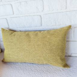 Color Block Lumbar Pillow Cover Cognac Or Olive Green Faux Leather - thumbnail 4