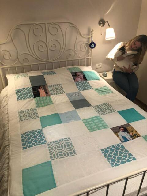 Christmas Gifts, Gift For Grandparents, Christmas Mom, Personalized Quilt, Photo Blanket, Quilt With Photos.patches Quilt - image 1