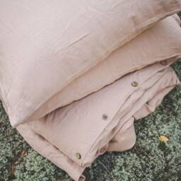 Linen Pillow Case, Pink Blush Cover, Scandinavian Decor, Designer Home Textiles, Natural Spring Bedding - thumbnail 2