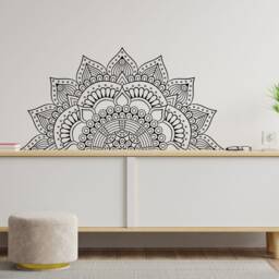 Sale Mandala Wall Decal Bedroom Home Decor - 55 cm X 111 cm - thumbnail 2