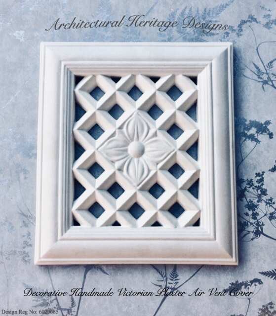 Decorative Handmade Victorian Plaster Air Vent Cover - 240mm X 214mm - image 1