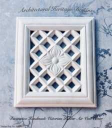 Decorative Handmade Victorian Plaster Air Vent Cover - 240mm X 214mm - thumbnail 1