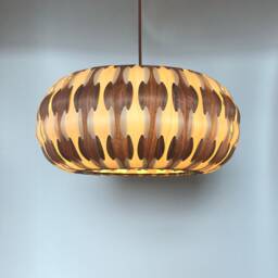 Handmade Drum Pendant Lamp-Maple&walnut-Pendant Lightchandelier-Wood Pendant Light-Light Fixture-Ceiling Light-Hanging Lamp-Lighting - thumbnail 1