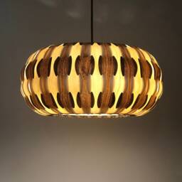Handmade Drum Pendant Lamp-Maple&walnut-Pendant Lightchandelier-Wood Pendant Light-Light Fixture-Ceiling Light-Hanging Lamp-Lighting - thumbnail 3