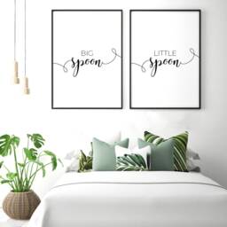 Bedroom Prints - Set Of 2 Big Spoon Little Wall Art Print Decor Home - thumbnail 2