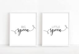 Bedroom Prints - Set Of 2 Big Spoon Little Wall Art Print Decor Home - thumbnail 1
