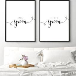 Bedroom Prints - Set Of 2 Big Spoon Little Wall Art Print Decor Home - thumbnail 3