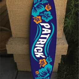 Custom Surfboard Wall Decor Hawaiian Beach Art - 48 - thumbnail 2