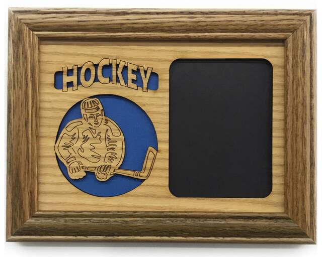 Hockey Picture Frame - 5x7 Holds 3x4 Photo- Player Gift Parent For Coach Lover Awards - image 1