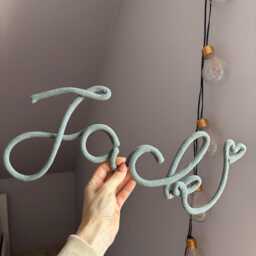 Name Sign Nursery Wall Hanging Personalized Kids Room Decor Custom Baby Name Handmade Unique Shower Gift - thumbnail 2